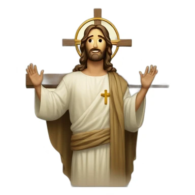 Cristo con cruz sticker