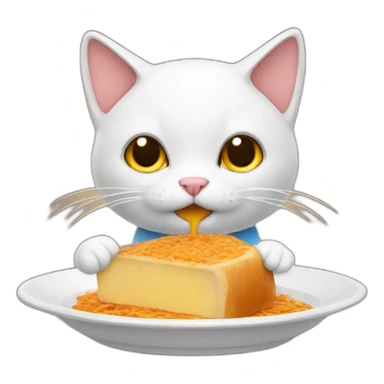 Gato comiendo  sticker