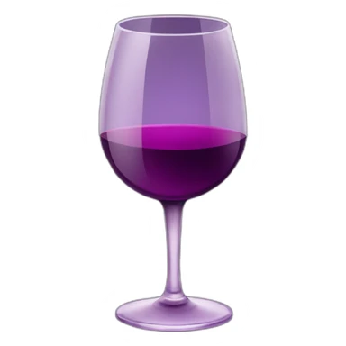 purple wine glass sticker