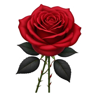 Dark red rose with black bow around stem sticker