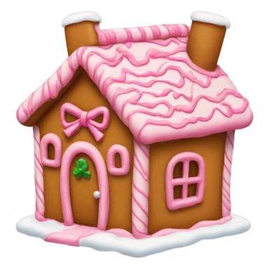 Gingerbread house with a pink bow  sticker