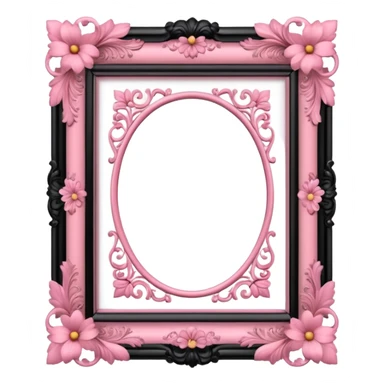 pink photo frame of a blossom sticker