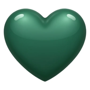 Dark green heart emoji sticker