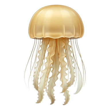 pale cream colored jellyfish with gentle bell-shaped body sticker