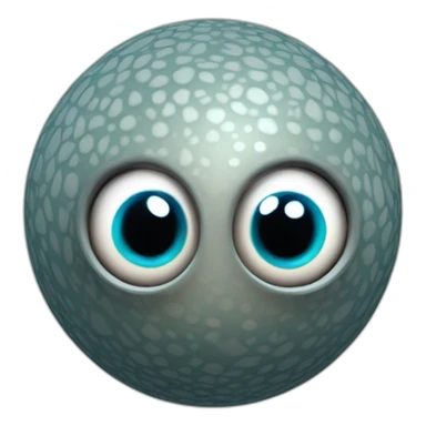 3d sphere with a cartoon Squid skin texture with big playful eyes sticker
