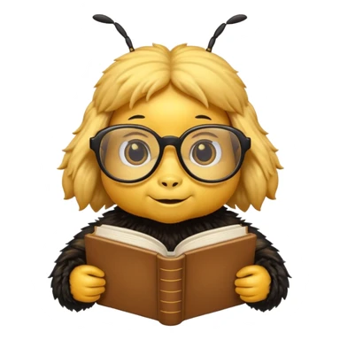 bee with professor sticker