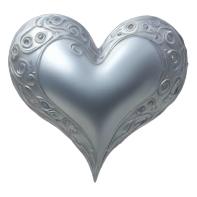 Silver galaxy heart  sticker