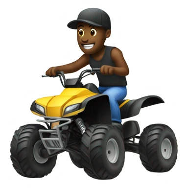 wheelie four wheeler sticker