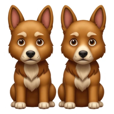 Two headed dog sticker