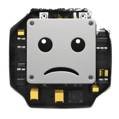 Black modular computer power supply sticker