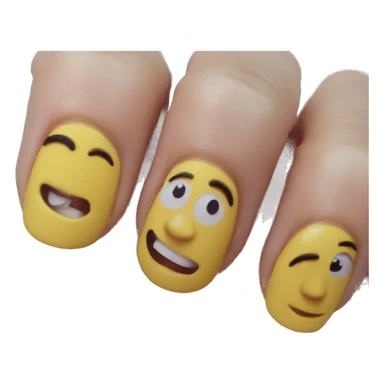 Emoji with acrylic nails sticker
