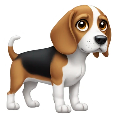 Beagle with big brown eyes  sticker