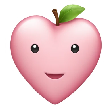 Light pink heart apple emoji sticker
