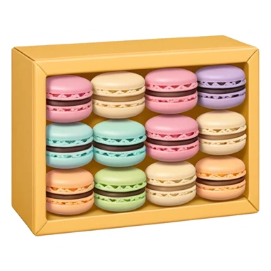 a box of single line of macaron



















 sticker