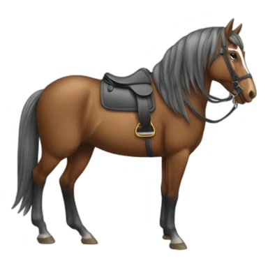 Cheval sur un cheval sticker