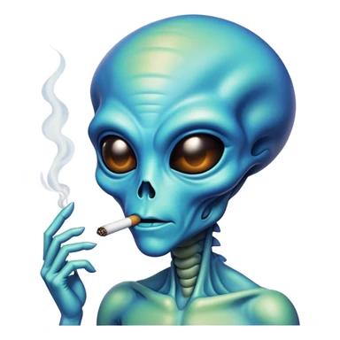 an alien smoking DMT sticker