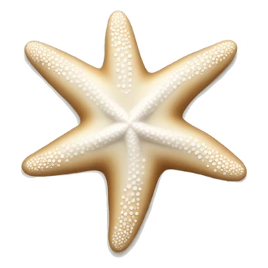 Beige and white starfish sticker