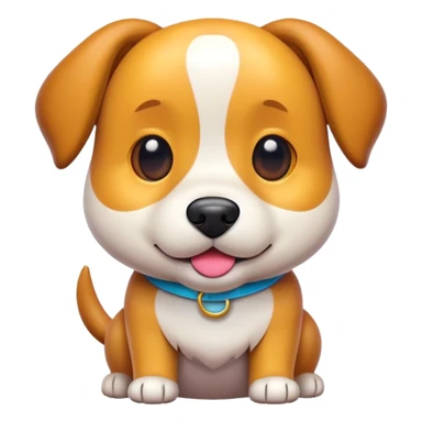 dog makes 3D sticker sticker