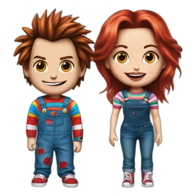 Chucky et tiffany sticker