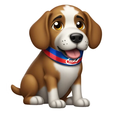 A dog with a Pepsi can sticker