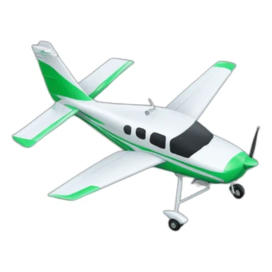 green cirrus aircraft sticker