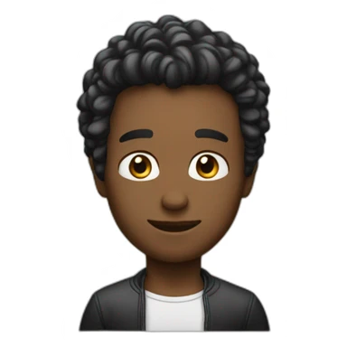 Petit voyou cheveux noirs et là Paul blanc sticker