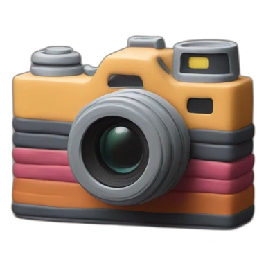 Plasticine slr film camera sticker
