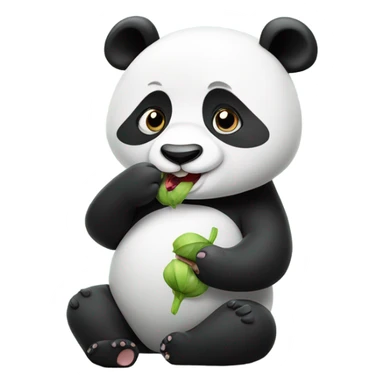 Panda eating a panda  sticker