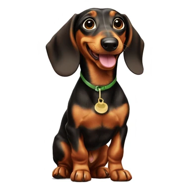 Celebrating dachshund pupp sticker