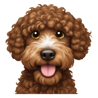 Brown bernadoodle sticker