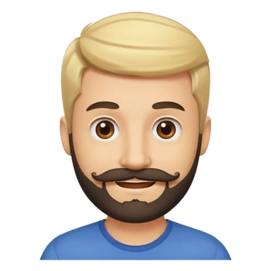 cute blonde guy with muller and a dark beard with moustache sticker