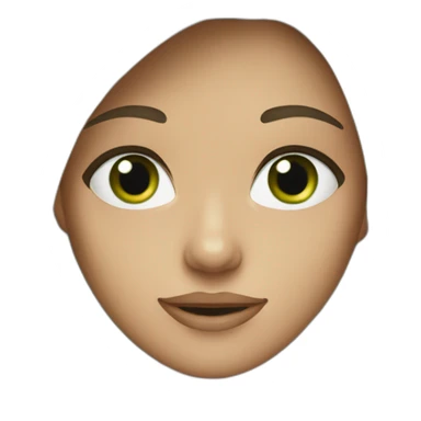 a brunette with green eyes who present something sticker