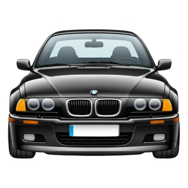 BMW E36 car with a mustache sticker