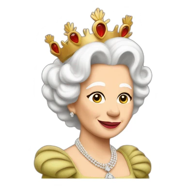 queen Elizabeth rising like a phoenix sticker