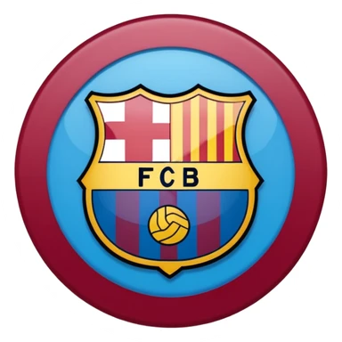 Emoji of fc Barcelona logo sticker