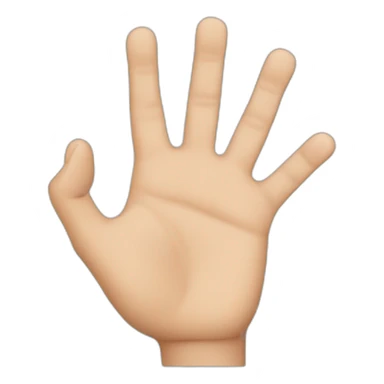 Palm of one hand open except for the middle finger, which is extended outwards sticker