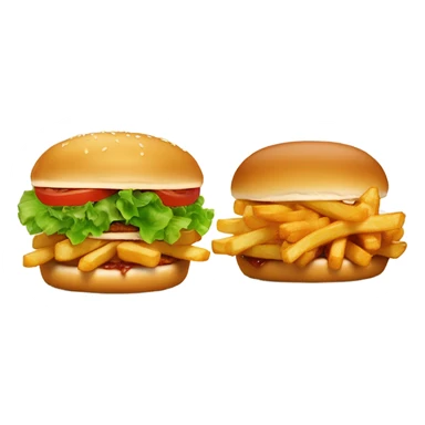 chick fli a fries and chicken sandwich  sticker