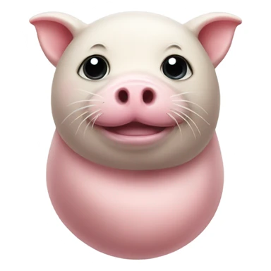 A cute seal with a pig head sticker