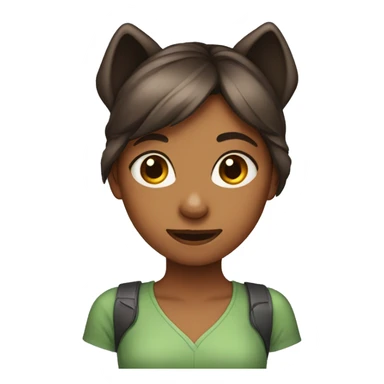girl with dog ears sticker