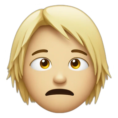 tired face covered with palms sticker