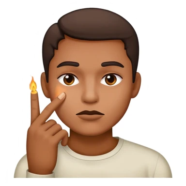 Smolder with silencing finger sticker