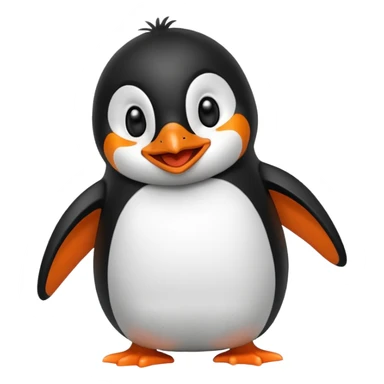 Laughing penguin sticker
