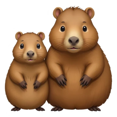 Capybara cute with it mom sticker