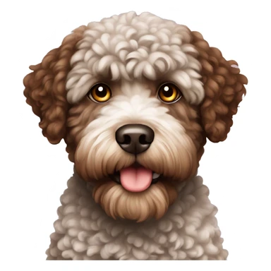 Lagotto Brown body fluffy Brown eyes sticker