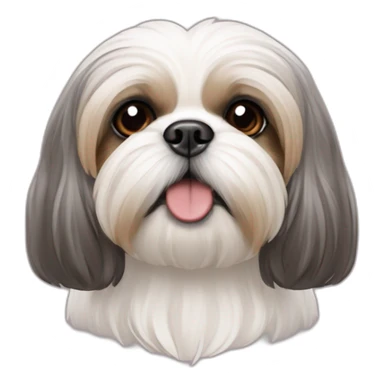 perro shih tzu; pensando, con imagen de pensar sticker