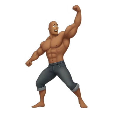 Dwayne Johnson qui danse sticker