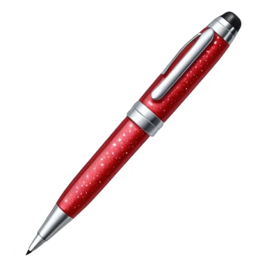 red glitter office supplies sticker