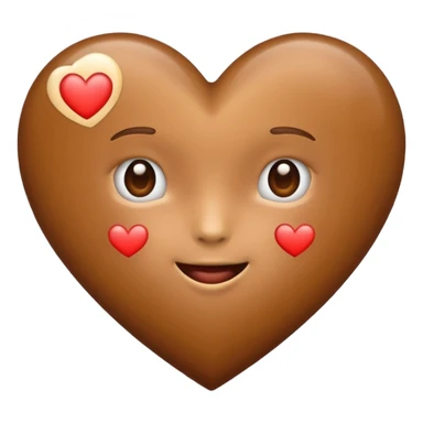 Can you do an iphone heart emoji but a hazel-brownish color  sticker