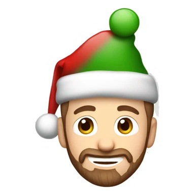 chris evans with a christmas hat sticker