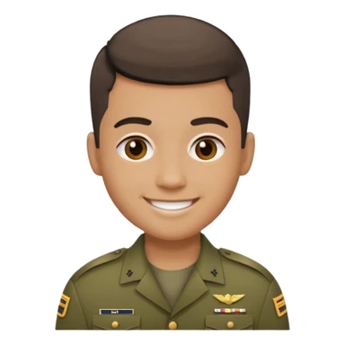 A friend with miltary hair cut sticker